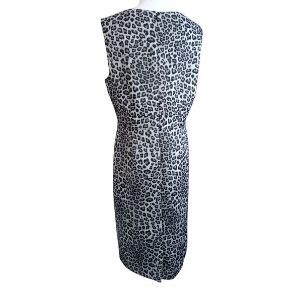 KASPER Sheath Dress‎ 12 Scuba Knit Animal Print Work Career Special Event Guest - Picture 3 of 13